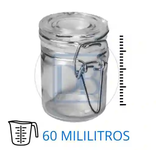 Frasco De Vidrio 60ml Hermetico