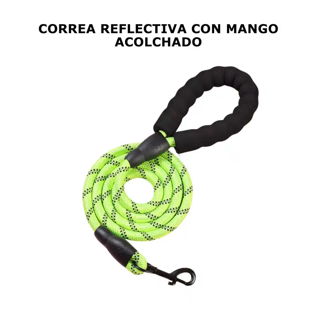 Kit Paseo Para Perros 4 En 1 Correa + Recogedor + Porta Bolsas + 5 Rollos Bolsas