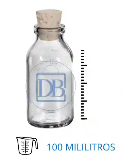 Frasco Vidrio 100 Ml Tapa Corcho
