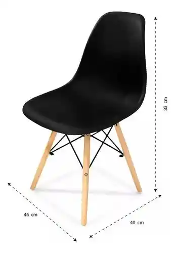 Silla Charles Eames Colores Con Patas De Madera 82x47 Cm