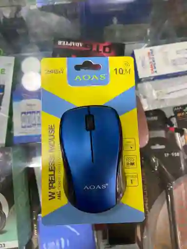 Mouse Inalámbrico Azul 2.4ghz – Alta Precisión, 1600 Dpi, Conexión Receptor Usb Plug Play- Android Windows Smartv