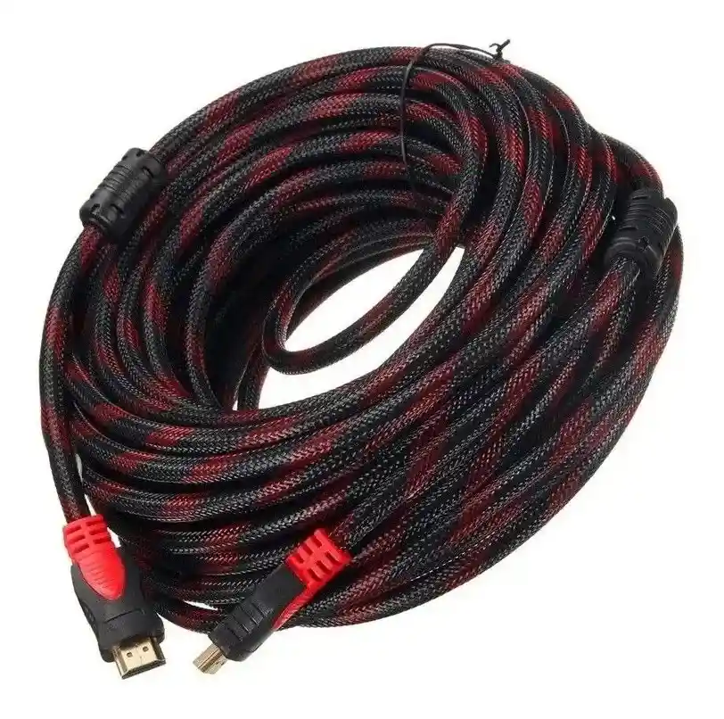 Cable Hdmi 20 Metros Doble Filtro Mallado Punta Dorada