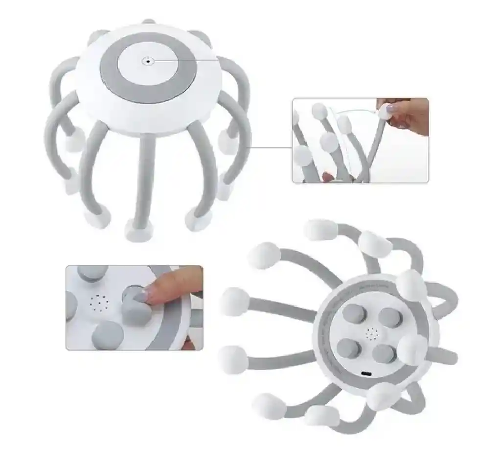 Masajeador Araña Electrico Para Cabeza Reduce Estres