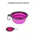 Bebedero Portatil + Comedero Plegable Para Mascotas 2 En 1