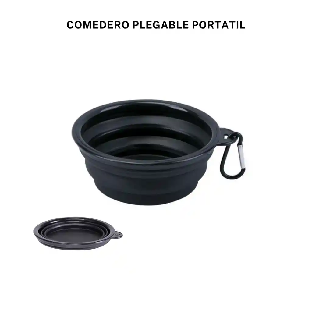 Bebedero Portatil + Comedero Plegable Mascotas Combo 2 En 1
