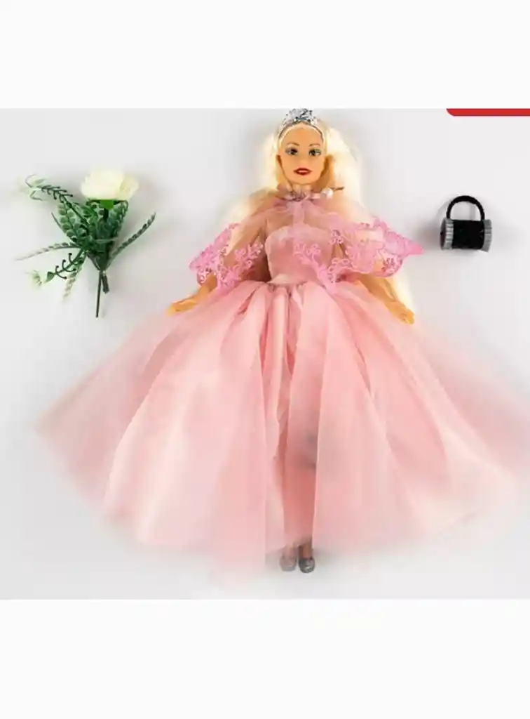 Muñeca Juguete Muñeca Con Vestido Rosa