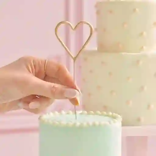 Vela Chispita En Forma De Corazon.