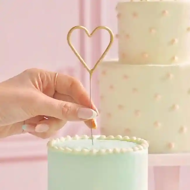 Vela Chispita En Forma De Corazon.