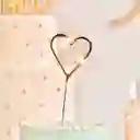 Vela Chispita En Forma De Corazon.