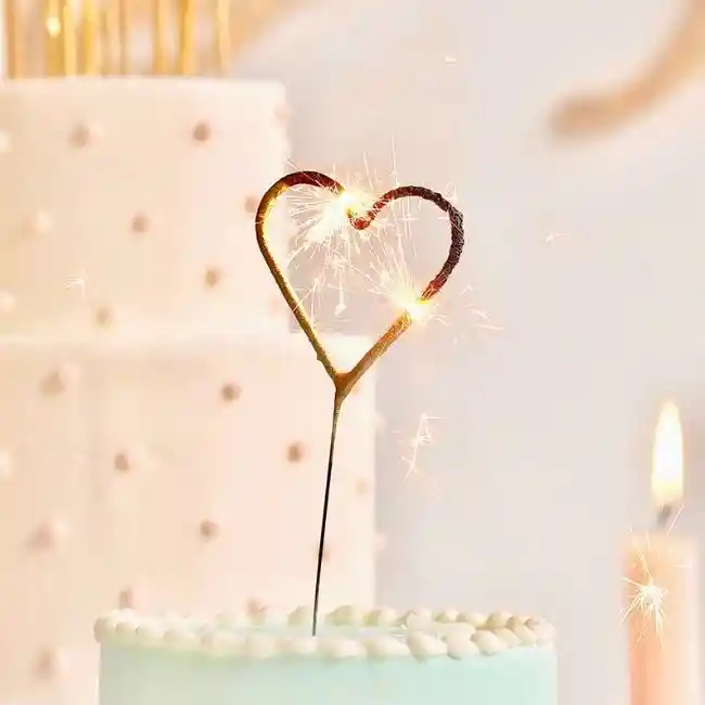Vela Chispita En Forma De Corazon.