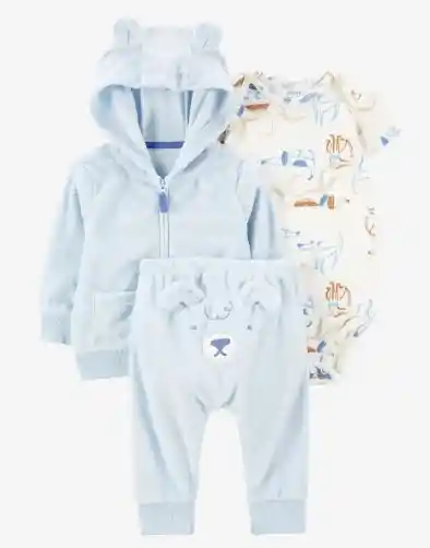 Conjunto 3 Piezas Bebe Carters Talla 6 Meses