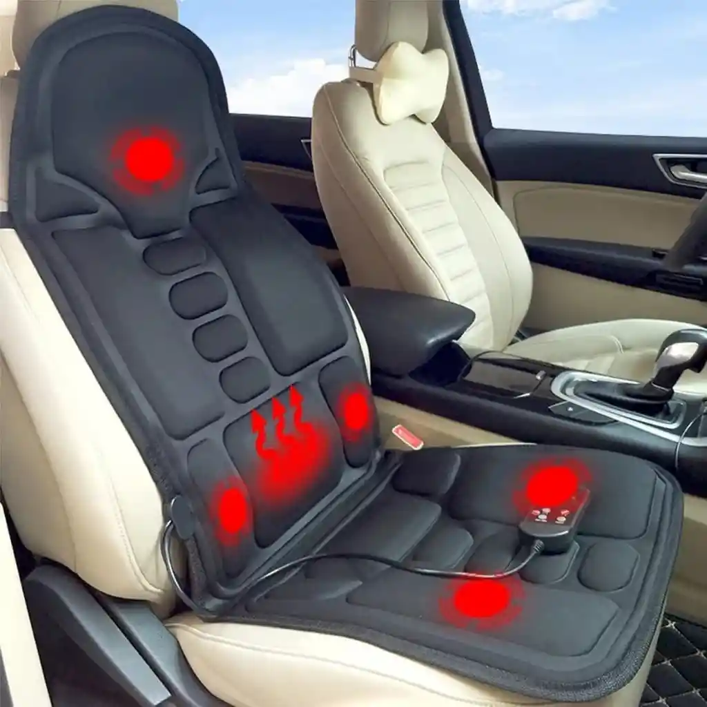 Silla Cojin Masajeador Auto Carro Casa Oficina Portatil 12v