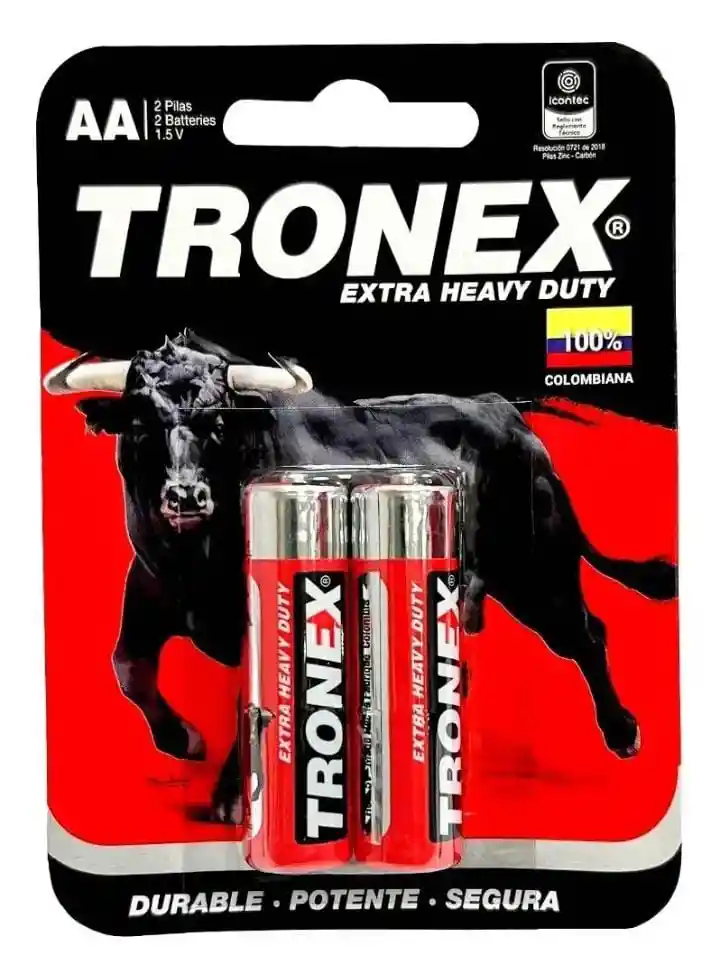 Pila Bateria Tronex Carbono Aa X 2und