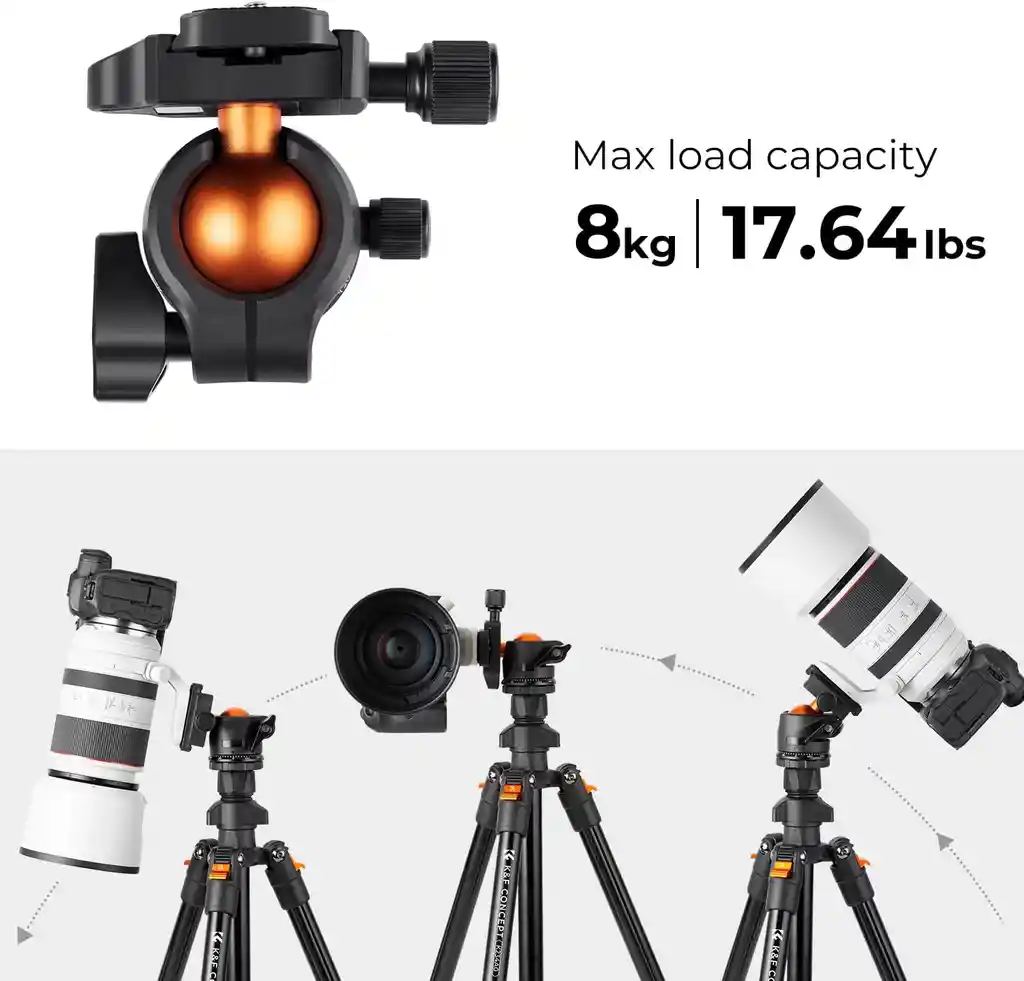 Trípode Profesional Kf Concept Aluminio Para Camara Telescopio