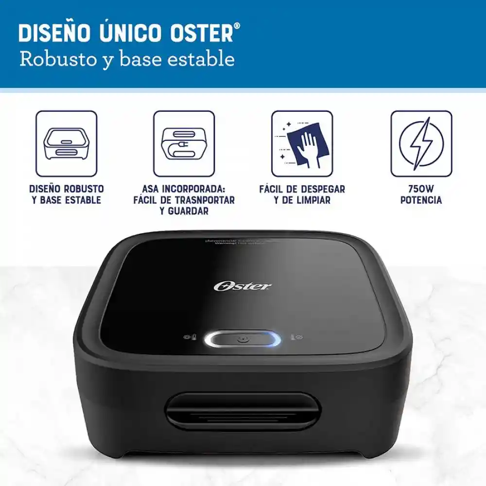 Sandwichera Oster Negro 2 Pr 750 W