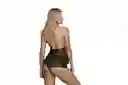 Baby Doll Negro En Tull Con Cachetero Talla M