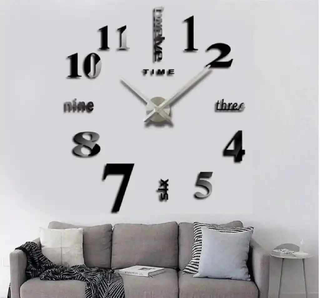 Reloj Pared, 40cm Diseño Pegatina Sticker 3d Reloj De Pared