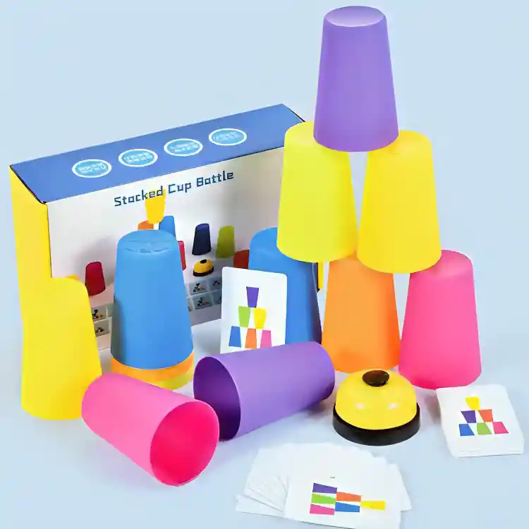 Juguete Didactico De Armar Figuras Con Vasos