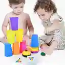 Juguete Didactico De Armar Figuras Con Vasos