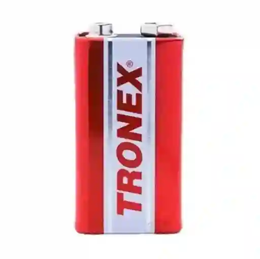 Pila Batería Carbono Tronex Cuadrada Roja 9v Blister X1