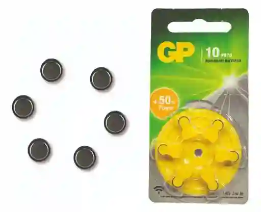 Pila Auditiva Gp 10 Zinc Air 75mah X6