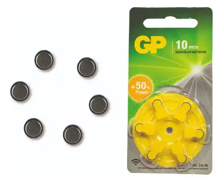 Pila Auditiva Gp 10 Zinc Air 75mah X6