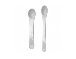 Cucharas Para Bebe De Alimentación X2 Twistshake Original Gris