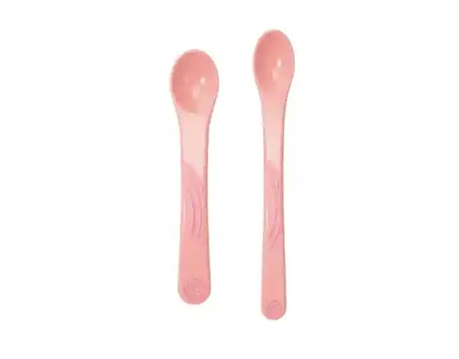 Cucharas Para Bebe De Alimentación X2 Twistshake Original Rosado