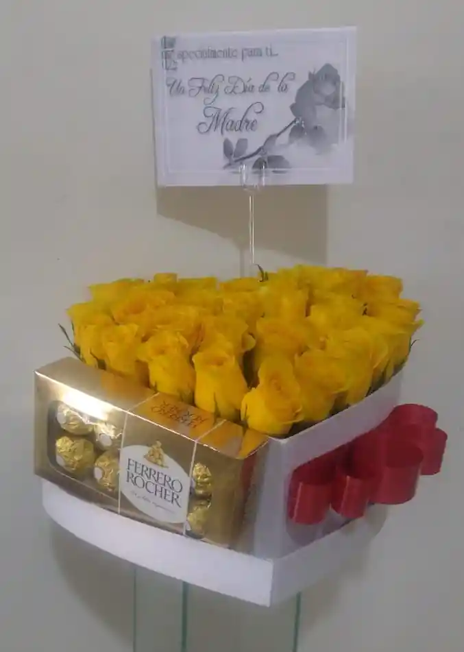Caja De Rosas Chocolates Ferrero