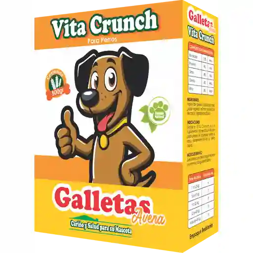 Galletas Para Perro De Avena Vita Crunch 500 Gr Snack Para Perro