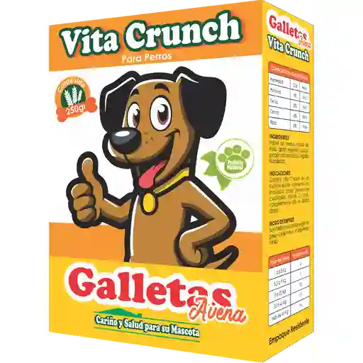 Galletas Para Perro De Avena Vita Crunch 250 Gr Snack Para Perro