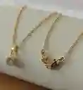 Cadena Con Zircón En Oro Laminado 18k
