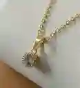 Cadena Con Zircón En Oro Laminado 18k