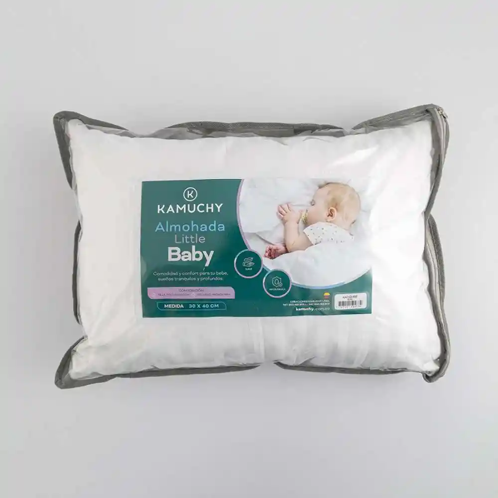 Almohada Kamuchy Baby 40x30cm Blanco Poliester