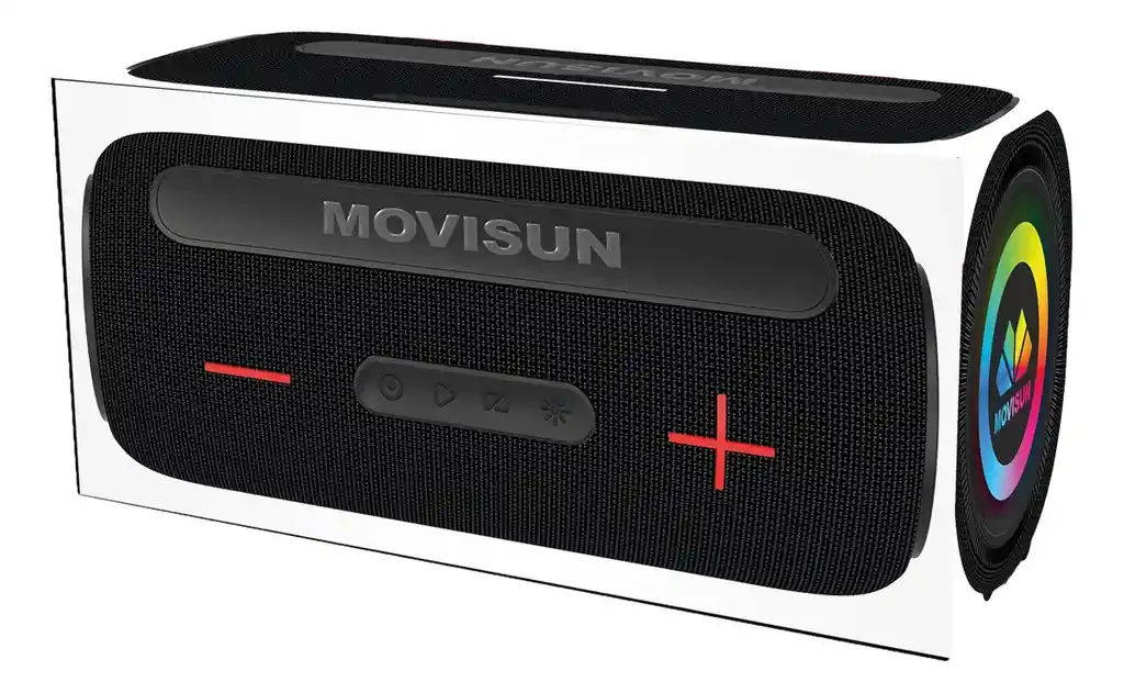 Parlante Inalámbrico Bluetooth Movisun Drum 20w 5v Negro