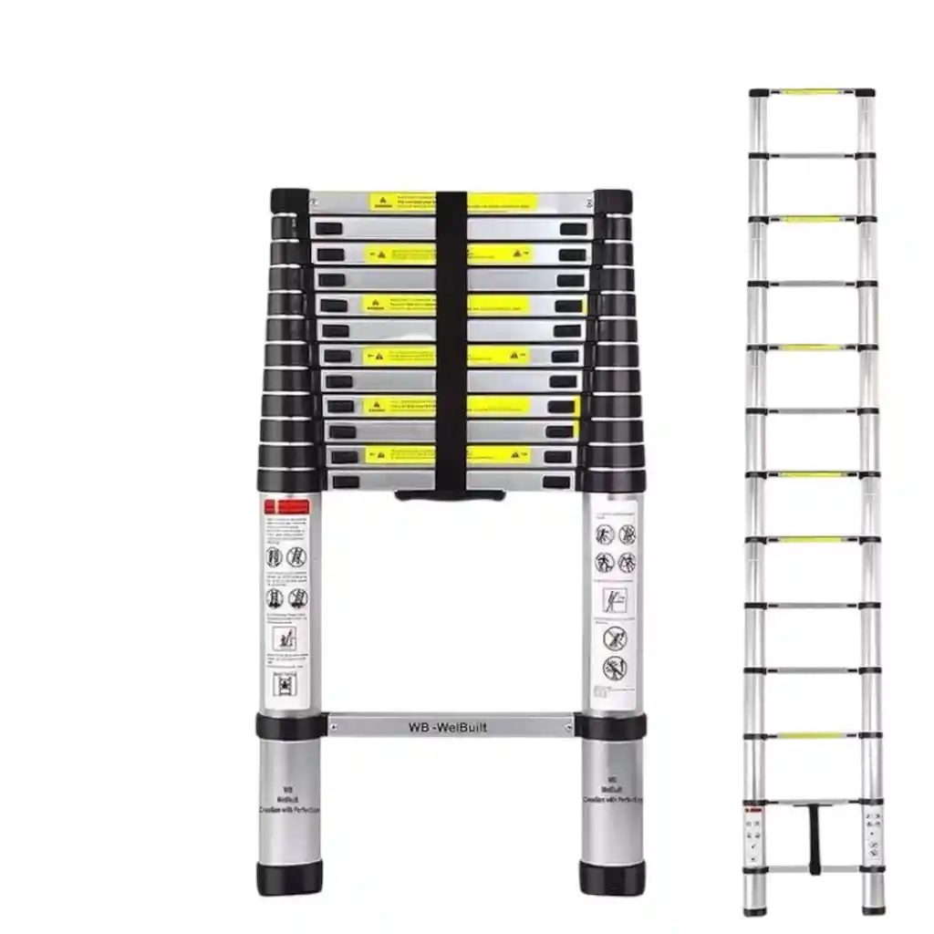 Escalera Telescópica De 13 Pasos Más Escalera 3.8m