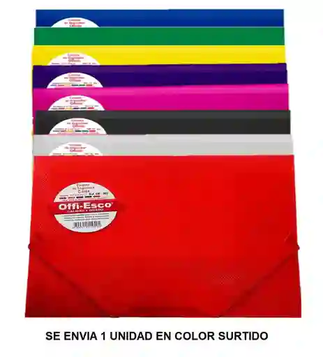 Carpeta Plástica Con Elastico. Tamaño Carta. Colores Surtidos Oe-802