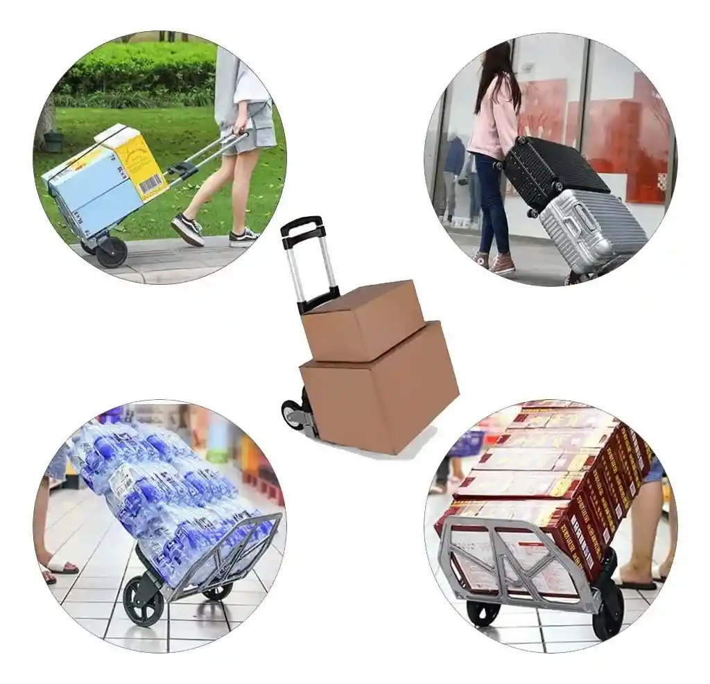 Carro Plegable De Carga Aluminio Tipo Yegua 70 Kilos Máximo
