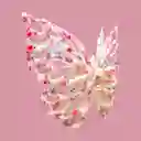 Caiman De Mariposa Diseño Flores Rosadas