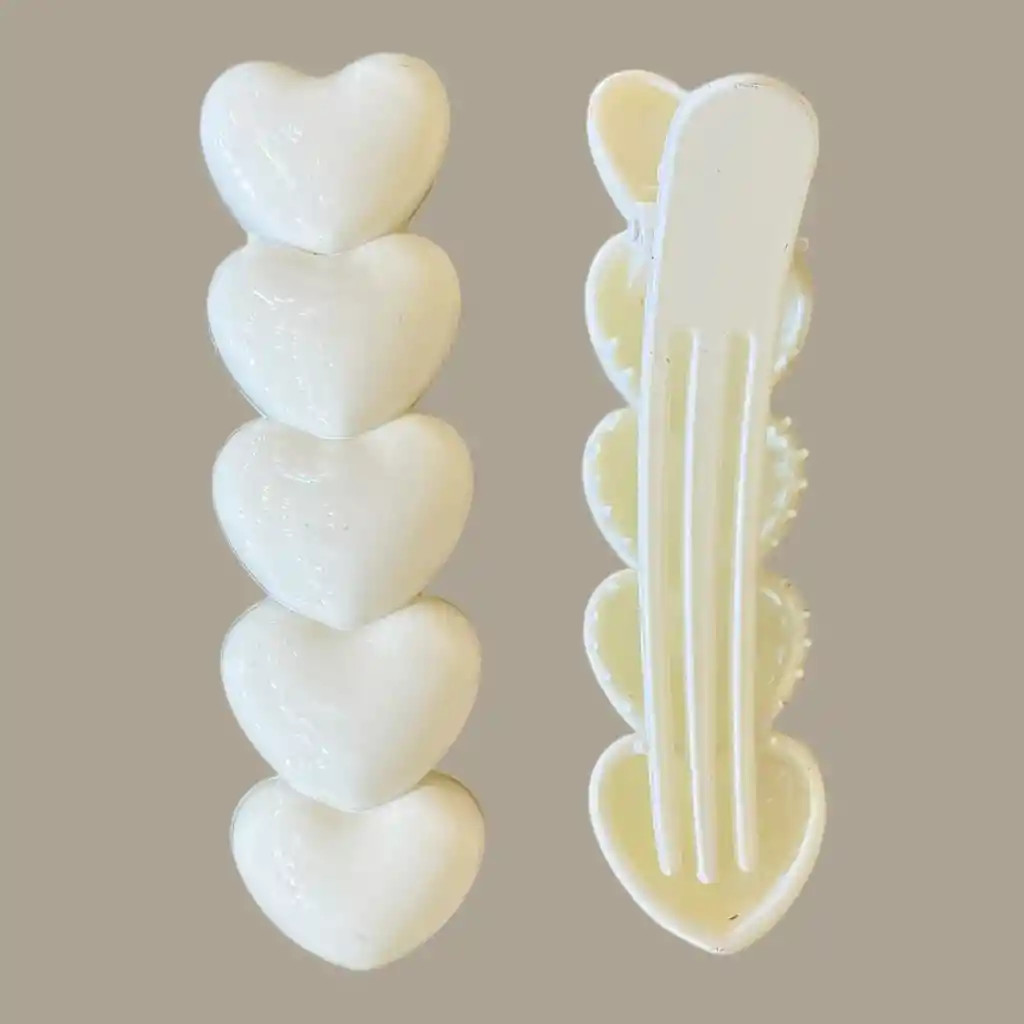 Pinzas Blancas De Corazones