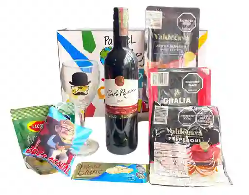 Regalo Especial Dia Del Padre Papi Cariñoso Con Vino Y Carnecitas Frias Para Papà - Dia Del Padre - Para El Mejor Papà Del Mundo Ref 15