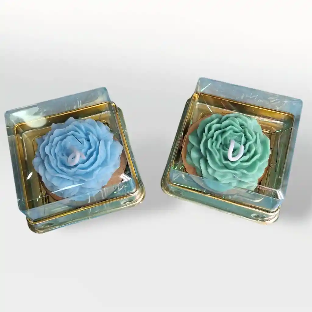 Vela Aromatica De Rosa En Caja