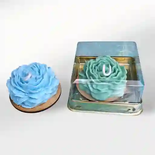 Vela Aromatica De Rosa En Caja