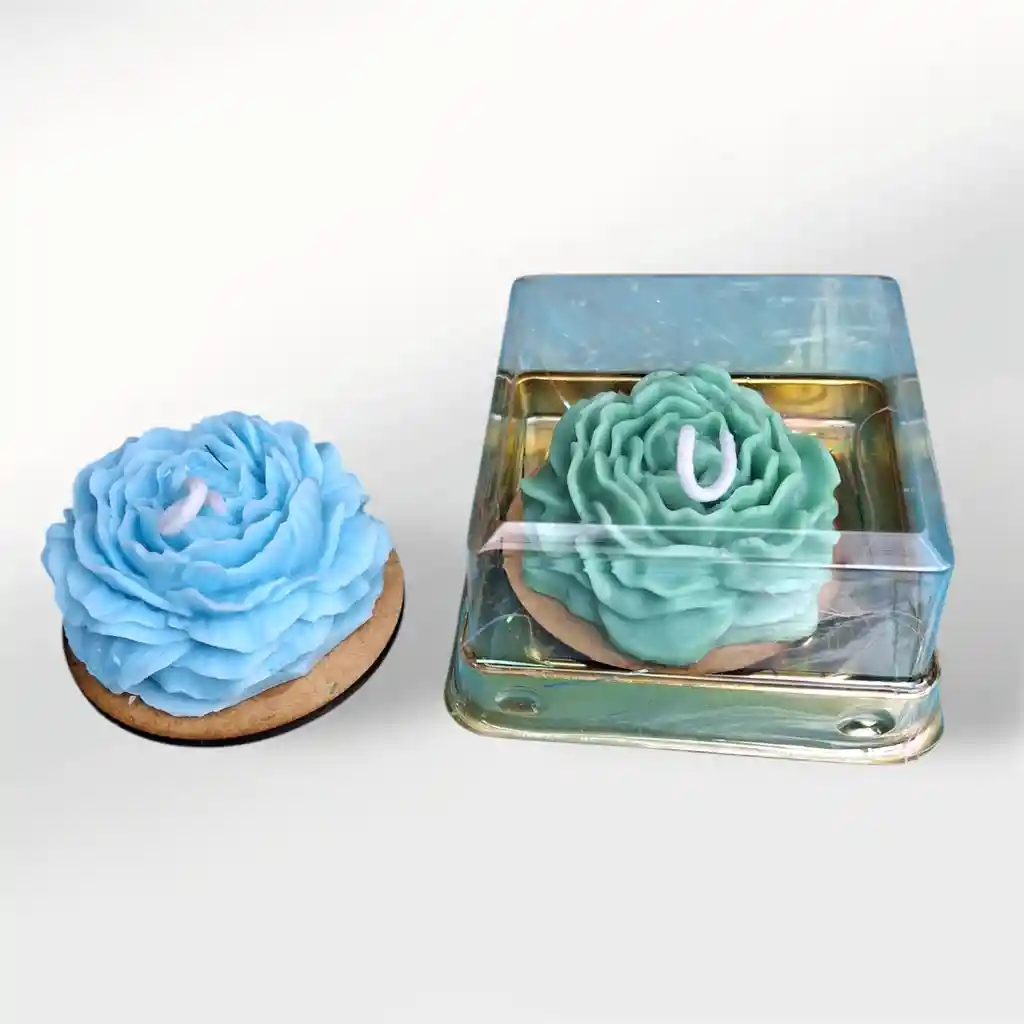 Vela Aromatica De Rosa En Caja