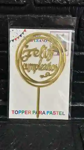 Topper / Toppers Feliz Cumpleaños Acrilico