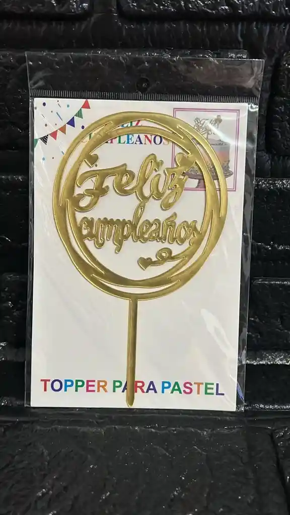 Topper / Toppers Feliz Cumpleaños Acrilico