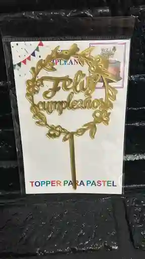 Topper / Toppers Feliz Cumpleaños Acrilico