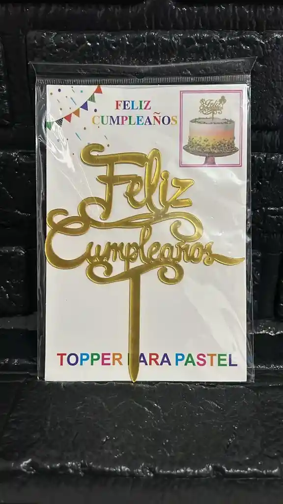 Topper / Toppers Feliz Cumpleaños Acrilico