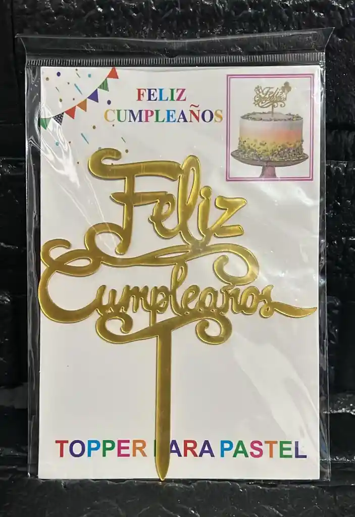 Topper / Toppers Feliz Cumpleaños Acrilico