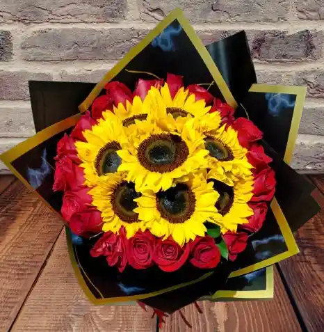 Buquet Con Girasoles